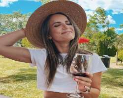 Adrienne Finch consuming alcohol